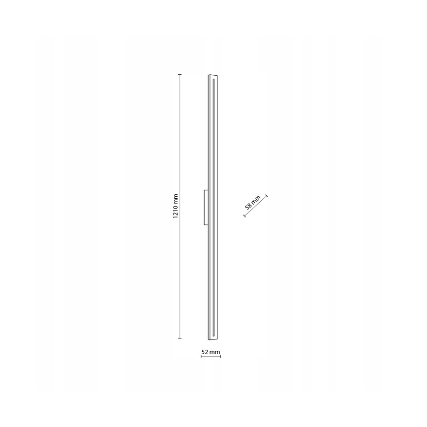 Уличный светодиодный настенный светильник LINEA LED/30W/230V IP65 121 см антрацит