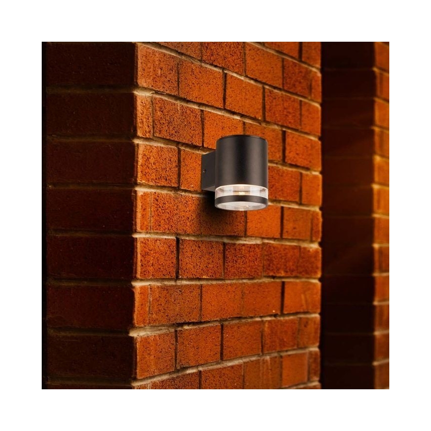 Уличный светодиодный настенный светильник на солнечной батарее LED/1W/3,7V 3000K IP54 черный
