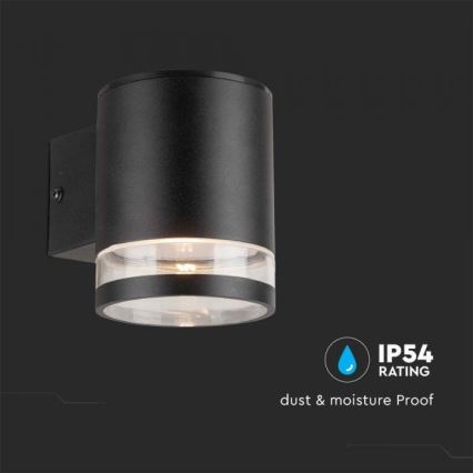 Уличный светодиодный настенный светильник на солнечной батарее LED/1W/3,7V 3000K IP54 черный