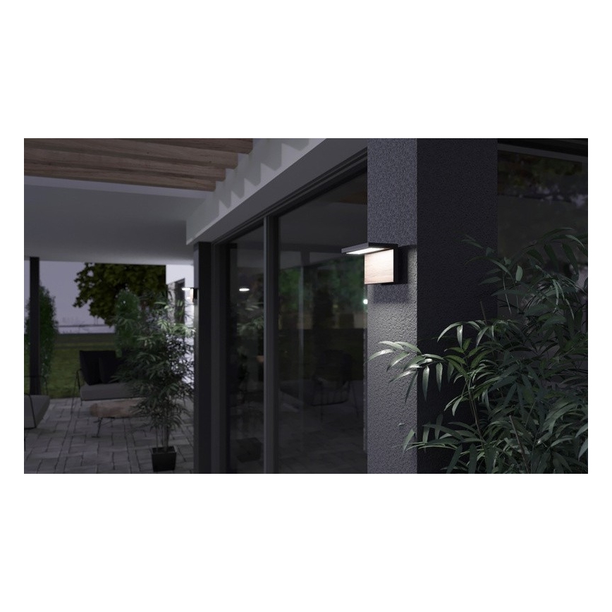 Уличный светодиодный настенный светильник NATURA LED/12W/230V 4000K IP65 коричневый/антрацит