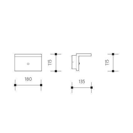 Уличный светодиодный настенный светильник NATURA LED/12W/230V 4000K IP65 коричневый/антрацит