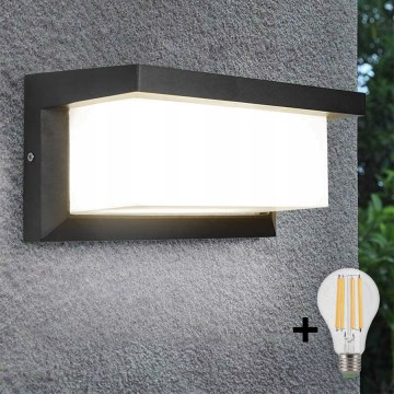 Уличный светодиодный настенный светильник NEELY 1xE27/9W/230V 3000K IP54 антрацит