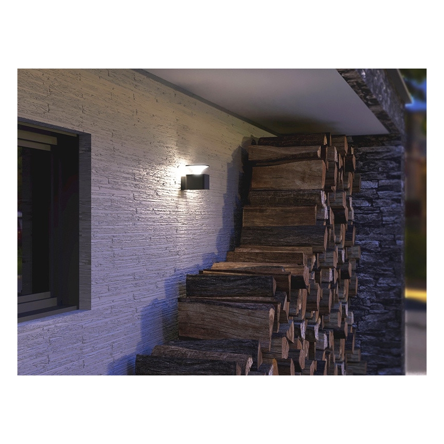 Уличный светодиодный настенный светильник ORNELA LED/6W/230V 3000K IP54 антрацит