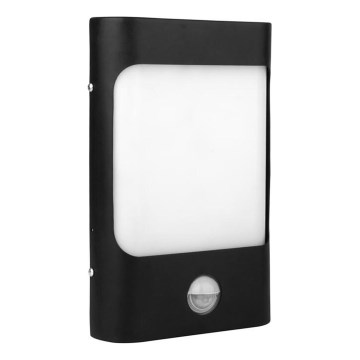 Уличный светодиодный настенный светильник с датчиком CORDOBA LED/9W/230V IP44 черный