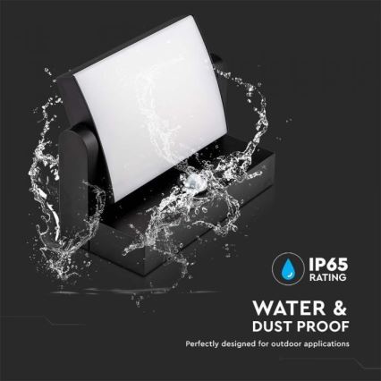Уличный светодиодный настенный светильник с датчиком LED/17W/230V 3000K IP65 черный