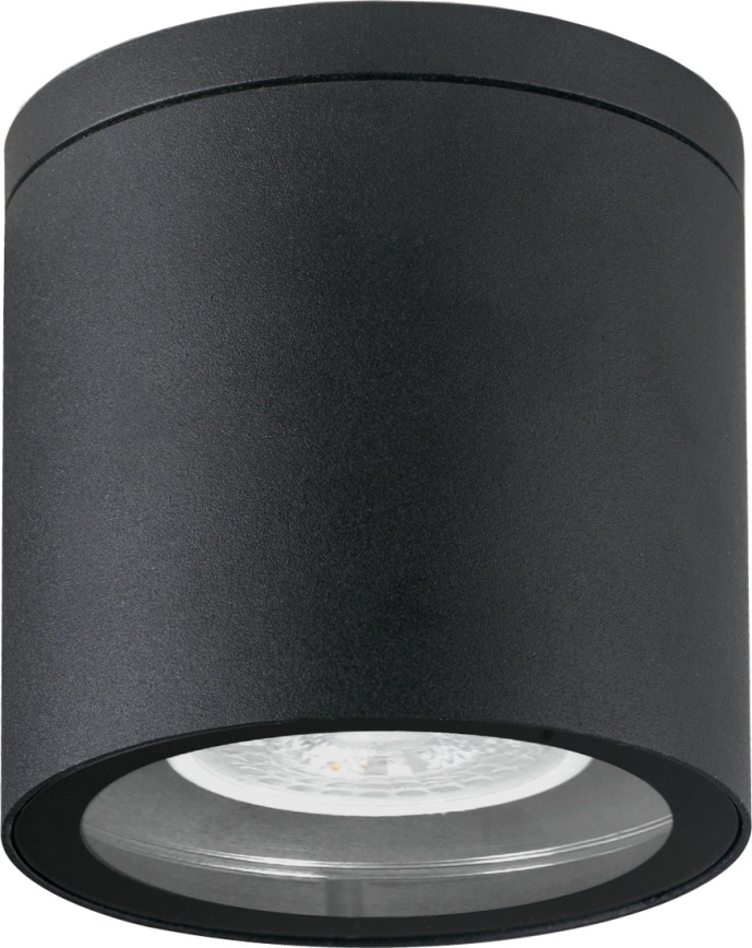 Уличный точечный светильник 1xGU10/35W/230V IP54 круглый черный