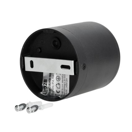 Уличный точечный светильник 1xGU10/35W/230V IP54 круглый черный