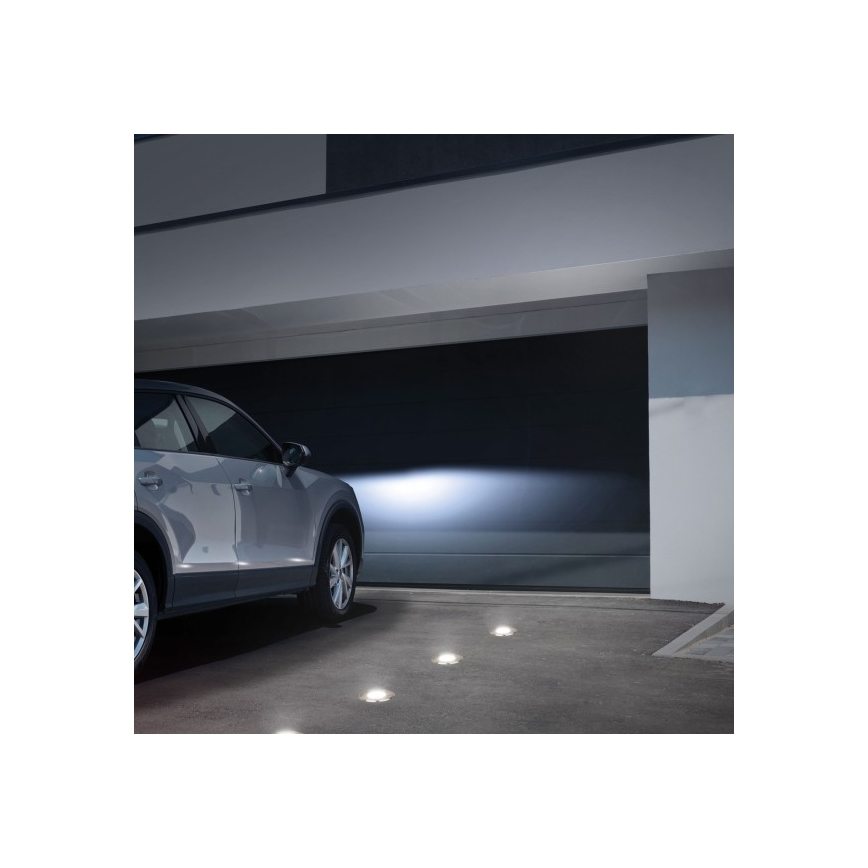 Уличный тротуарный светильник LUKKA CONNECT 1xGU10/4W/230V IP67 матовый хром круглый