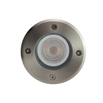Уличный тротуарный светильник LUKKA CONNECT 1xGU10/4W/230V IP67 матовый хром круглый