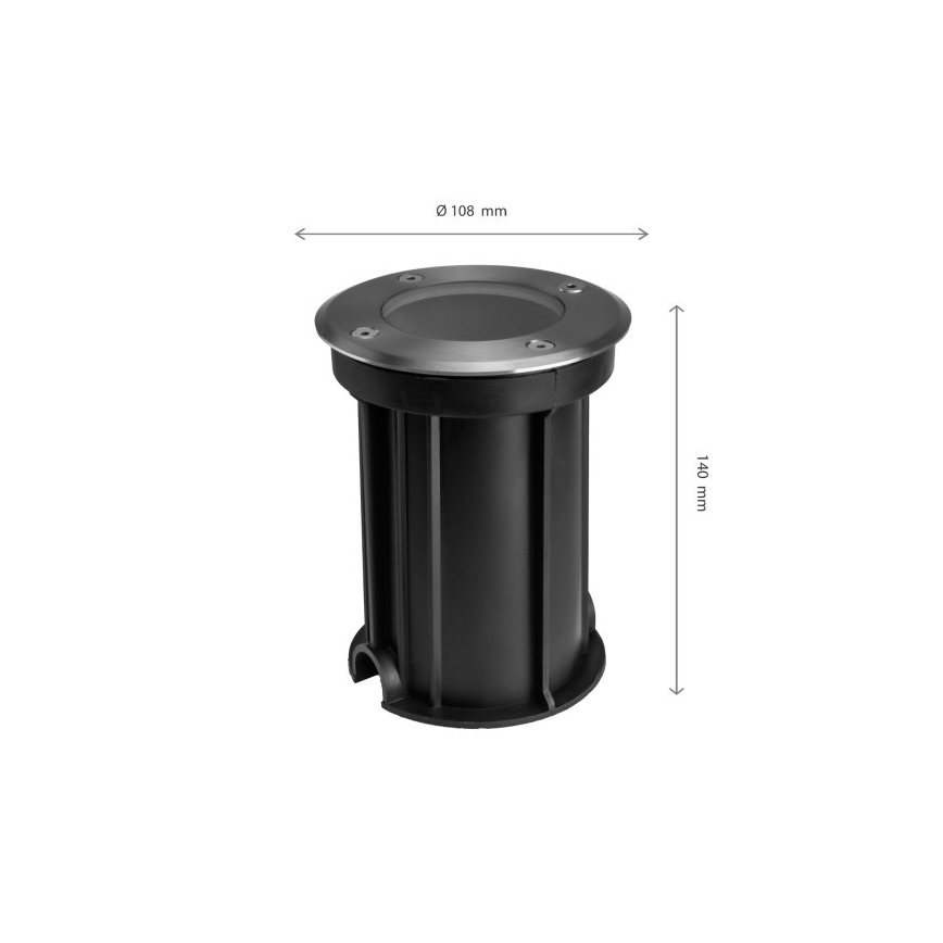 Уличный тротуарный светильник LUKKA CONNECT 1xGU10/4W/230V IP67 матовый хром круглый