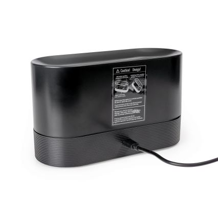 Ультразвуковой аромадиффузор и увлажнитель воздуха со светодиодной RGB-подсветкой 180 мл черный