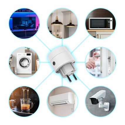 Умная розетка 2300W/230V/10A Wi-Fi Tuya