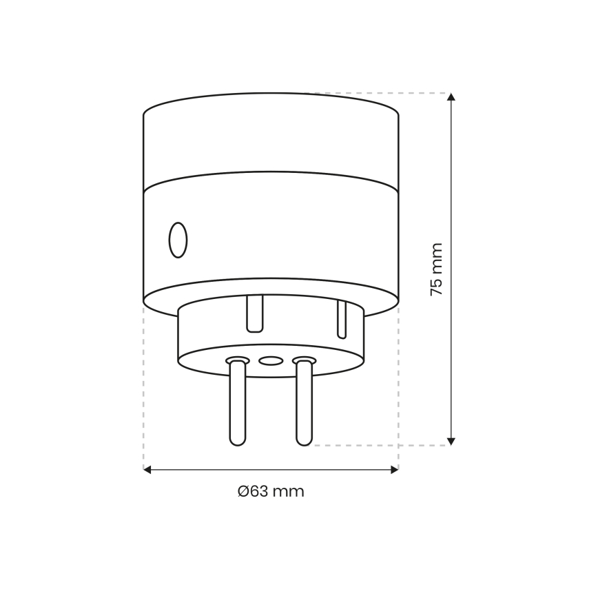 Умная розетка 2300W/230V/10A Wi-Fi Tuya