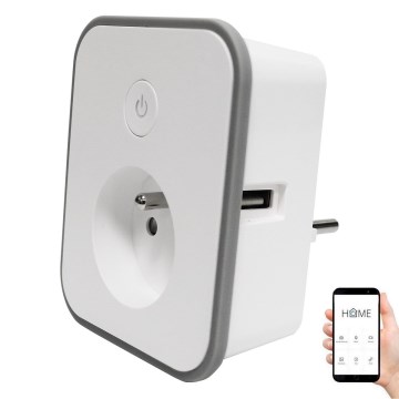 Умная розетка с измерением потребления 3680W/230V + 2xUSB/12W/5V Wi-Fi
