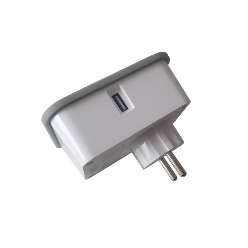 Умная розетка с измерением потребления 3680W/230V + 2xUSB/12W/5V Wi-Fi