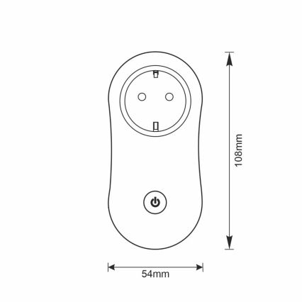 Умная розетка SMART 3400W/230V Wi-Fi Tuya + USB SCHUKO