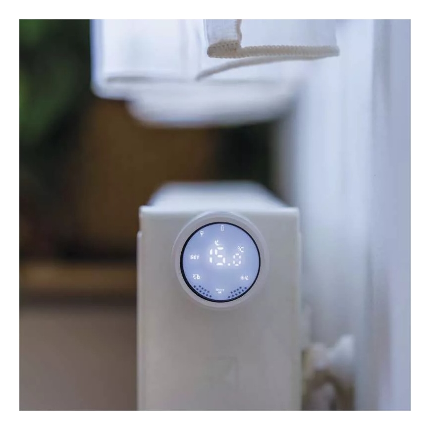 Умная термоголовка с ЖК-дисплеем GoSmart M30x1,5 2xAA/1,5V Tuya