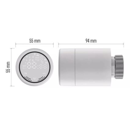 Умная термоголовка с ЖК-дисплеем GoSmart M30x1,5 2xAA/1,5V Tuya