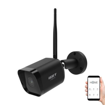 Умная уличная камера с датчиком, Full HD 1080p, 12V, IP65, Wi-Fi, Tuya, чёрная