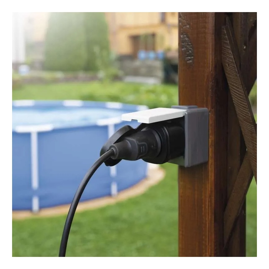 Умная уличная розетка GoSmart 3680W/230V/16A Wi-Fi Tuya IP44
