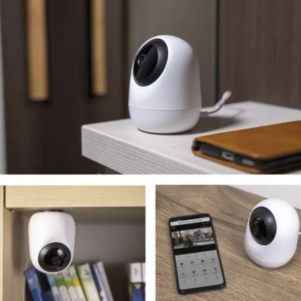 Умная внутренняя поворотная камера с датчиком движения GoSmart 5V Wi-Fi Tuya белый