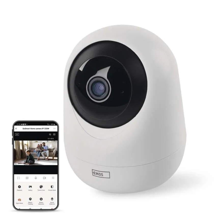 Умная внутренняя поворотная камера с датчиком движения GoSmart 5V Wi-Fi Tuya белый
