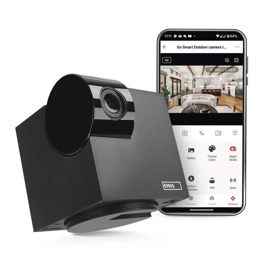 Умная внутренняя поворотная камера с датчиком движения GoSmart 5V Wi-Fi Tuya черный