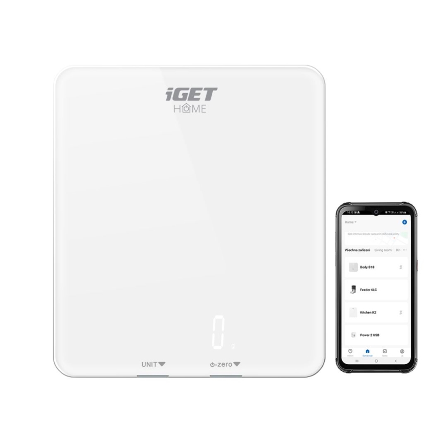 Умные кухонные весы 3xAAA Bluetooth