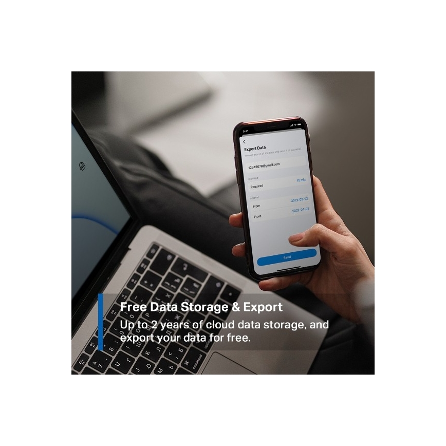 Умный датчик для измерения температуры и влажности 1xCR2450