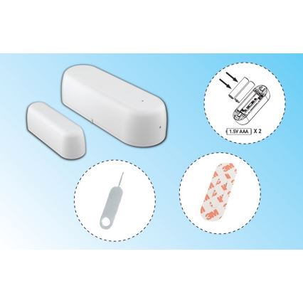 Умный датчик для окон и дверей 2xAAA Wi-Fi Tuya