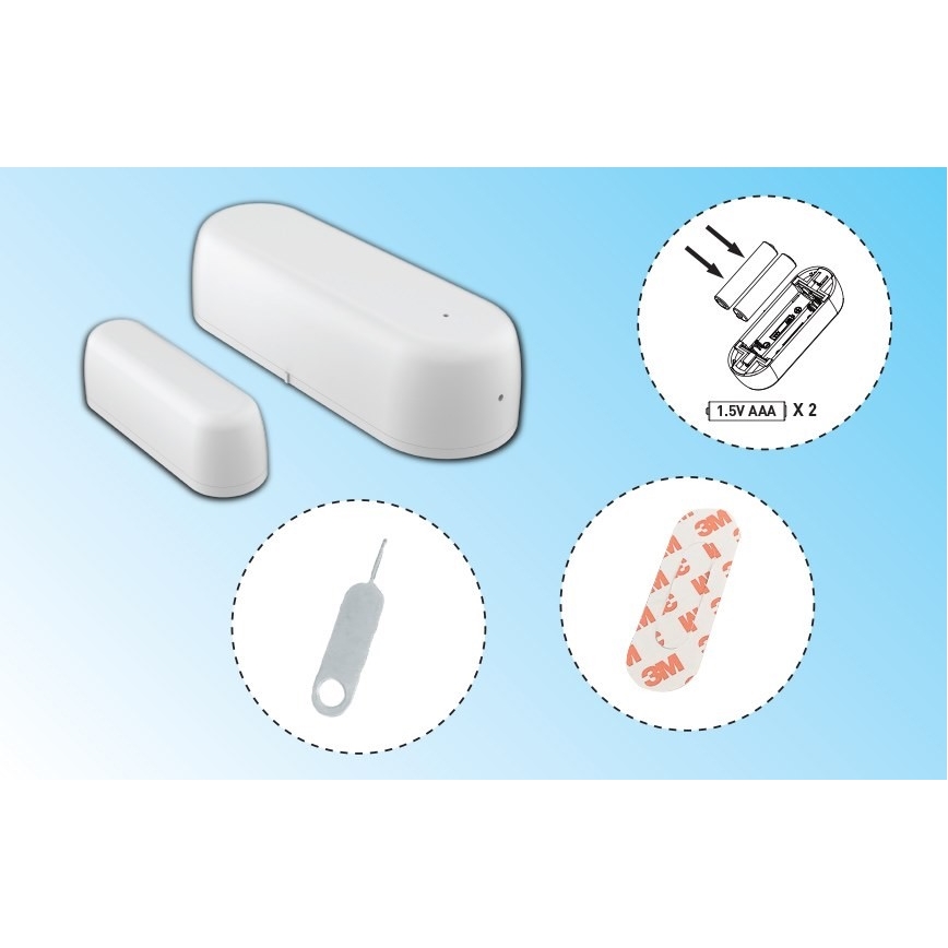 Умный датчик для окон и дверей 2xAAA Wi-Fi Tuya