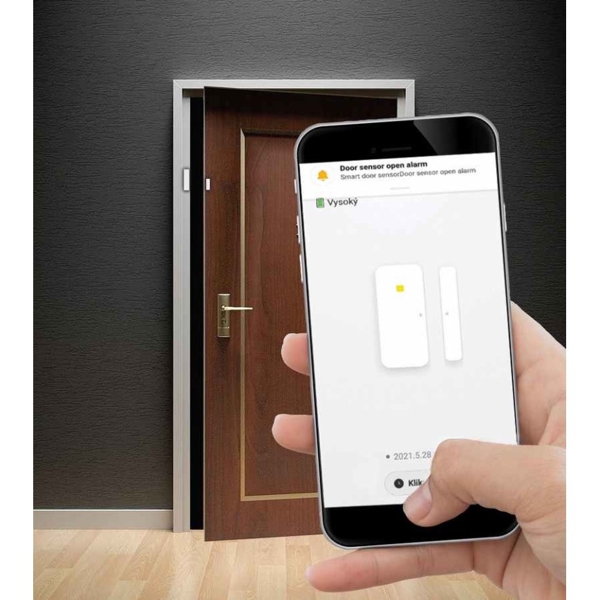 Умный датчик для окон и дверей 2xAAA Wi-Fi Tuya