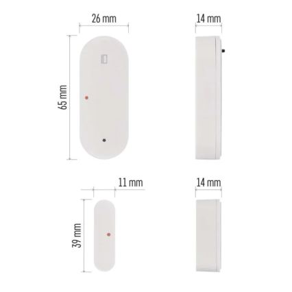 Умный дверной датчик GoSmart 1xCR2032