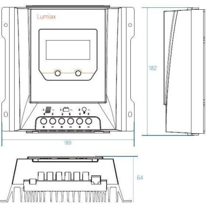 Умный регулятор заряда солнечной батареи MPPT 12-24V/20A IP32