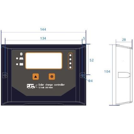 Умный регулятор заряда солнечной батареи PWM 12V/20A