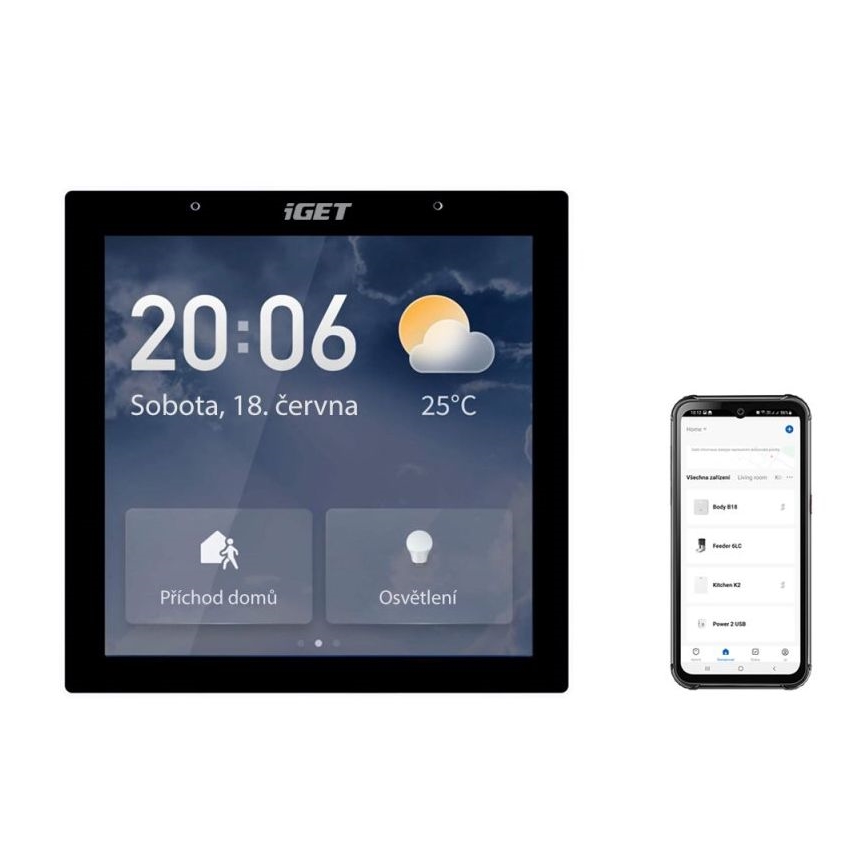 Умный шлюз с сенсорным дисплеем GW6 Wi-Fi Zigbee Bluetooth