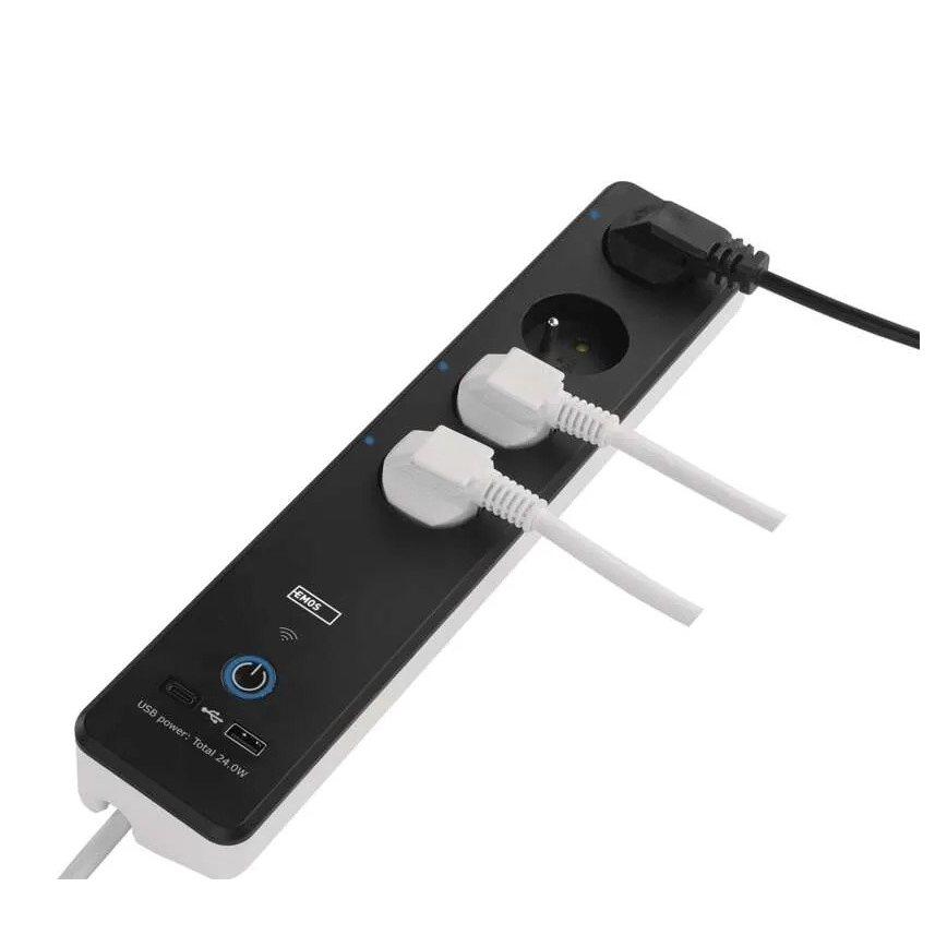 Умный удлинитель с выключателем GoSmart 4Z + 1xUSB-A + 1xUSB-C 2 м Wi-Fi Tuya