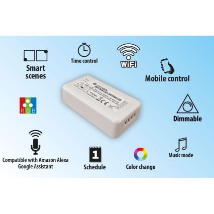 Умный контроллер для светодиодных RGB-лент 5-24V Wi-Fi Tuya