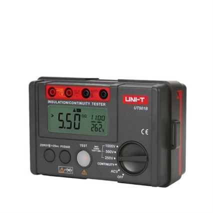 Uni-T UT501B - Мегаомметр для вимірювання ізоляційного опору, живлення 6xAA