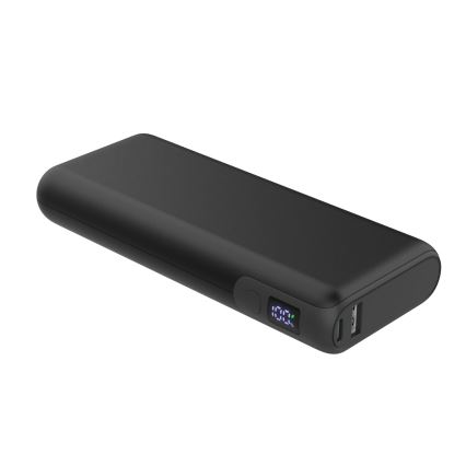 Універсальна мобільна батарея з LED дисплеєм Power Delivery 20000 mAh/65W/3,7V чорний