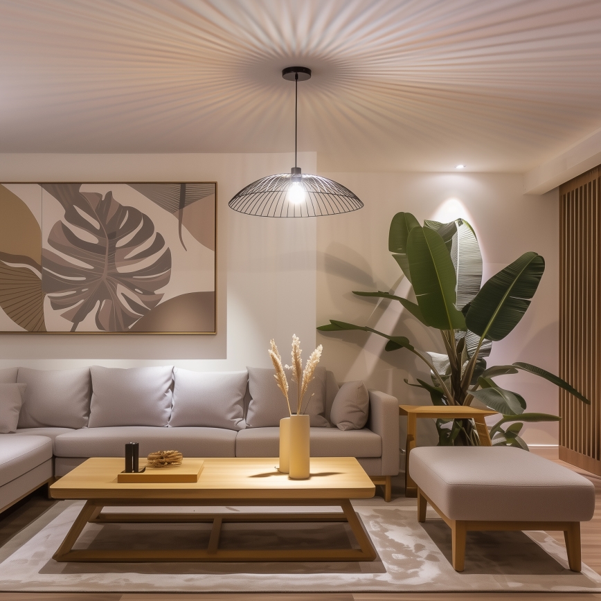 Універсальний абажур CURITIBA, діаметром 60 см, чорний