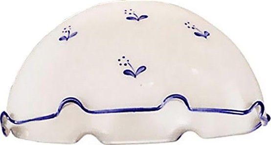 Универсальное запасное стекло NONNA E27 диам. 20 см белое/синее