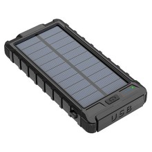 Універсальна мобільна батарея з ліхтариком на сонячній батареї та компасом 10000mAh 3,7V