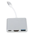 USB-C хаб 3-в-1 с поддержкой Power Delivery 100 Вт и HDMI 4K