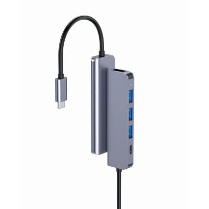 USB-C-хаб 5 в 1 з підтримкою Power Delivery 100 Вт