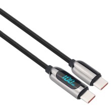 USB-C кабель с дисплеем 100W 1 м
