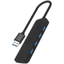 USB Хаб 4xUSB-A 3.0 чорний