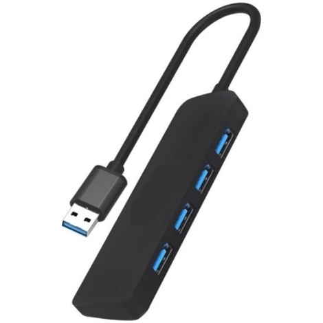 USB Хаб 4xUSB-A 3.0 чорний