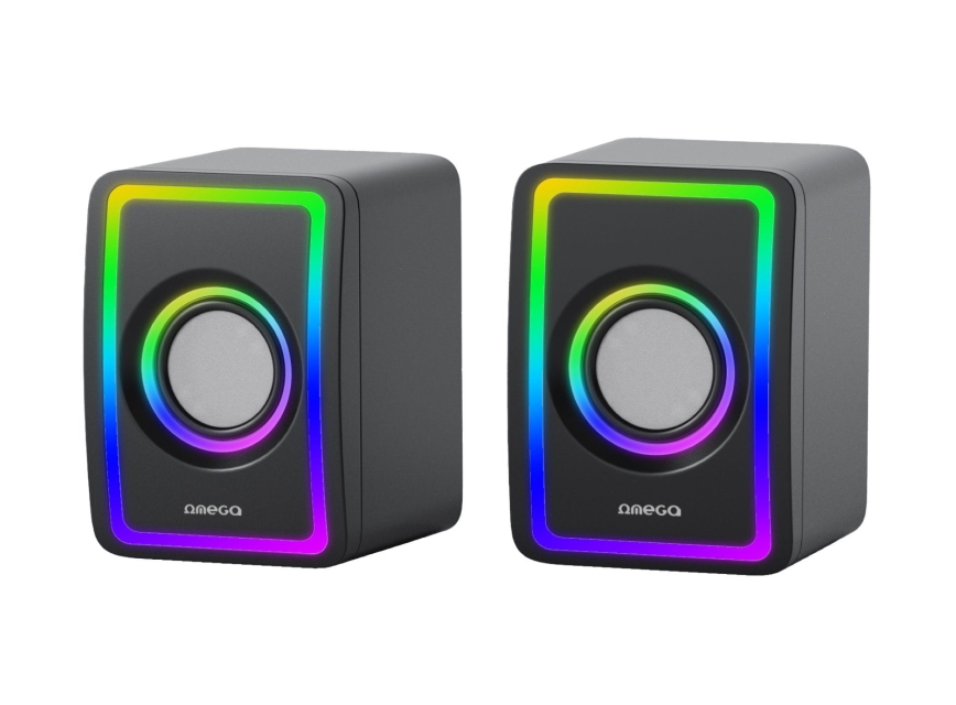 USB динамики c RGB-подсветкой 2x3W/5V черный