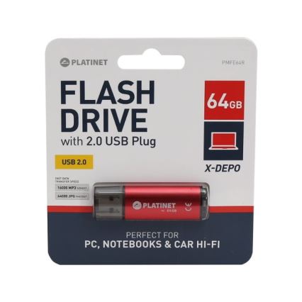 Флеш-накопичувач USB 64 ГБ червоний